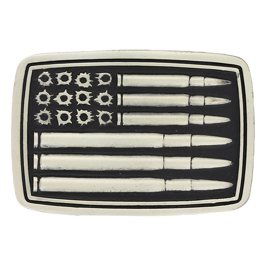 Montana Silversmith Silver Bullet Flag Belt Buckle