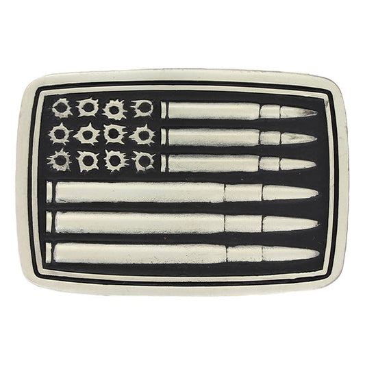 Montana Silversmith Silver Bullet Flag Belt Buckle
