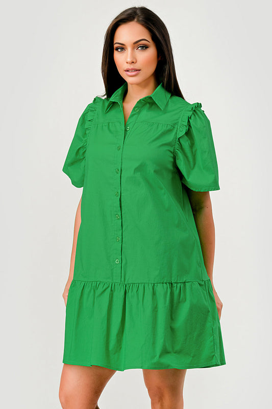 Pixi & Ivy Cindy Collared Button Down Dress