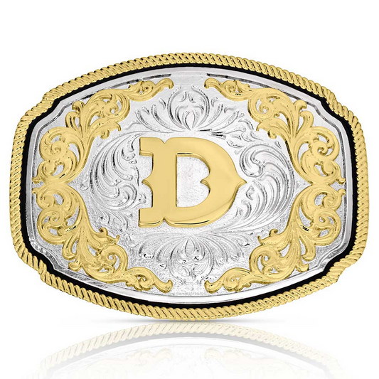 Montana Silversmith Western Initial Belt Buckle-D