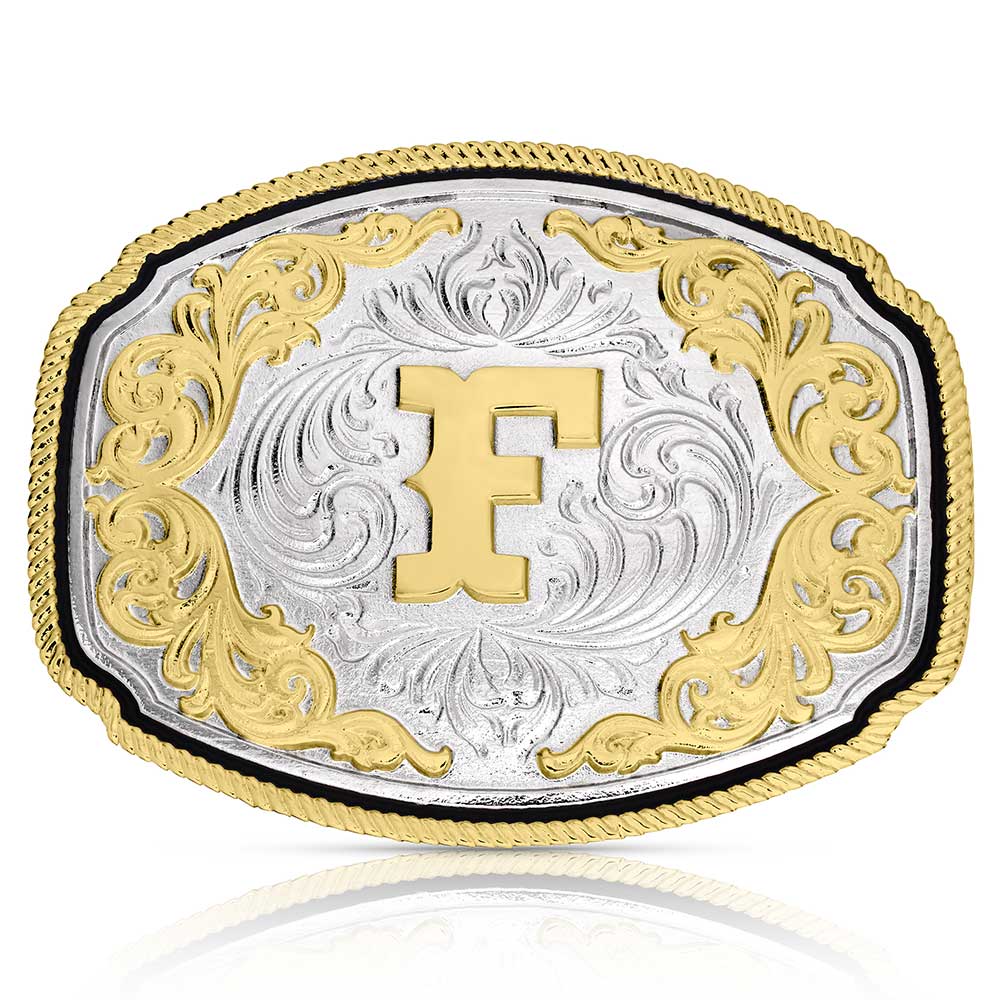 Montana Silversmith Western Initial Belt Buckle - F