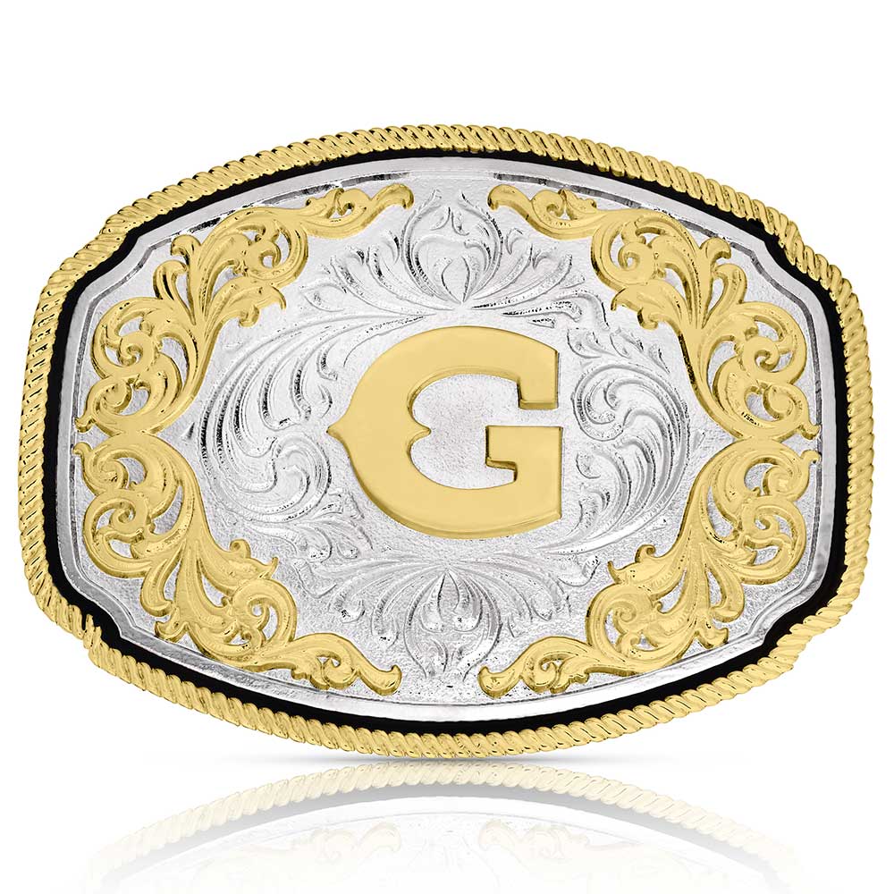 Montana Silversmith Western Initial Belt Buckle - G