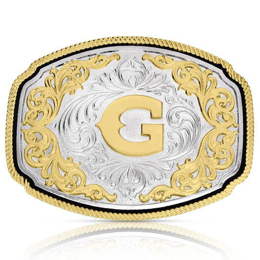 Montana Silversmith Western Initial Belt Buckle - G