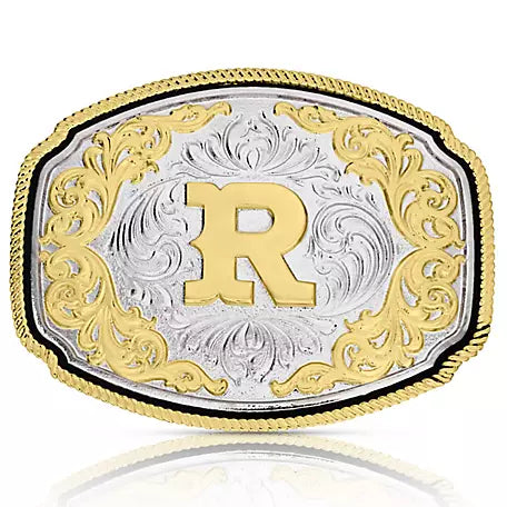 Montana Silversmith Western Initial Belt Buckle - R