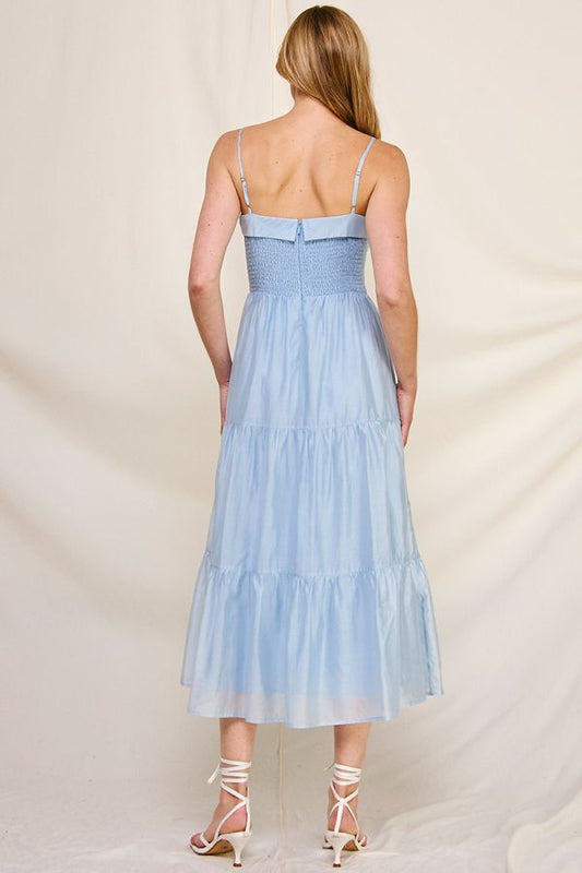Allie Rose Soft Tiered Maxi with Spaghetti Straps
