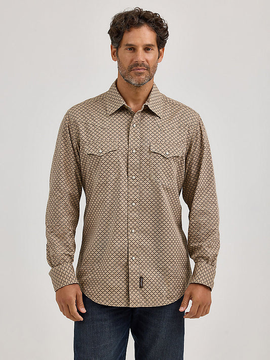 Wrangler Premium Long Sleeve Snap Printed Shirt