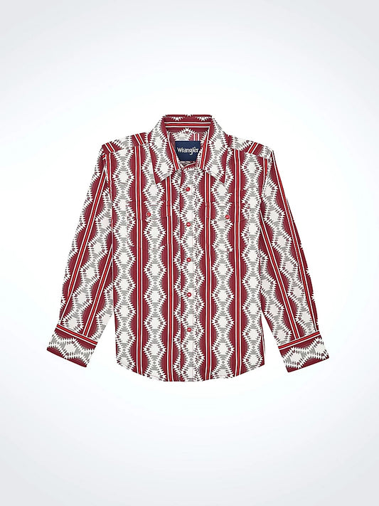 Wrangler Boy’s Checotah Long Sleeve Western Snap