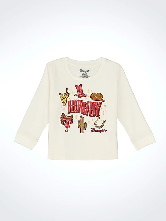 Wrangler Little Girl’s Western Crewneck Sweatshirt