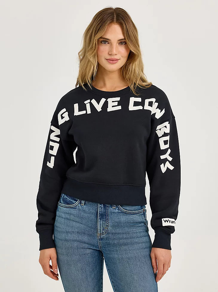 Wrangler Long Live Cowboys Crew Sweatshirt