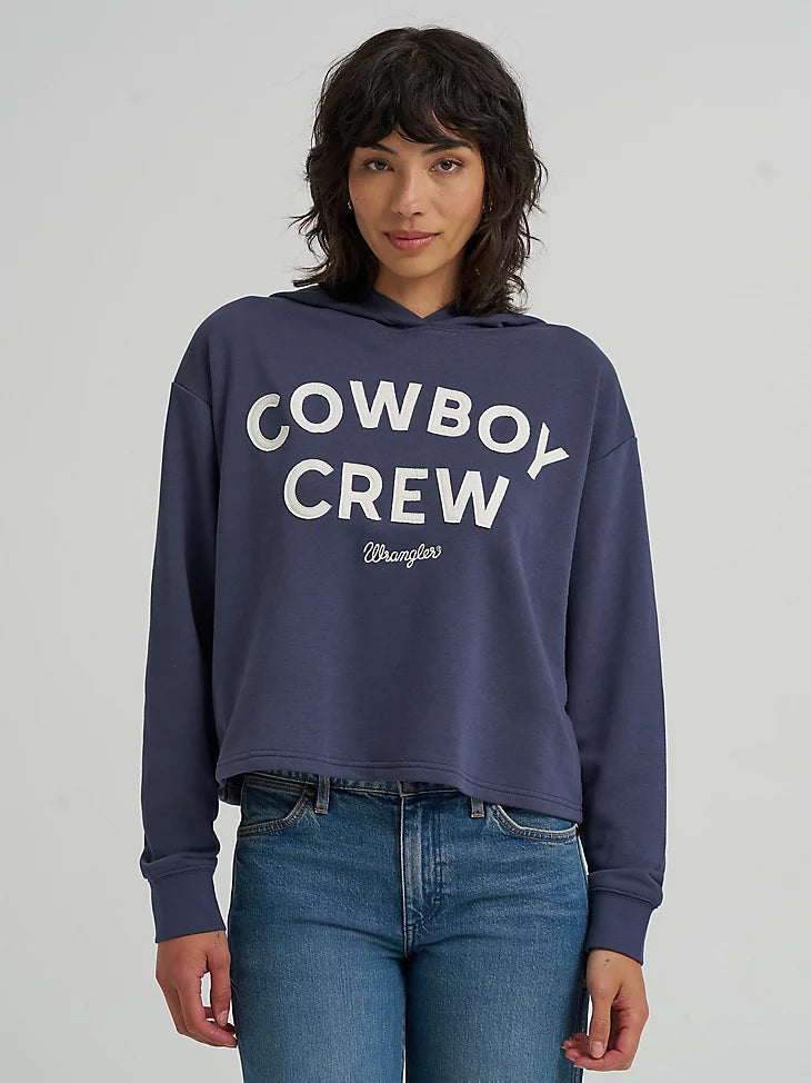 Wrangler Graphic Cropped Relaxed Hoodie