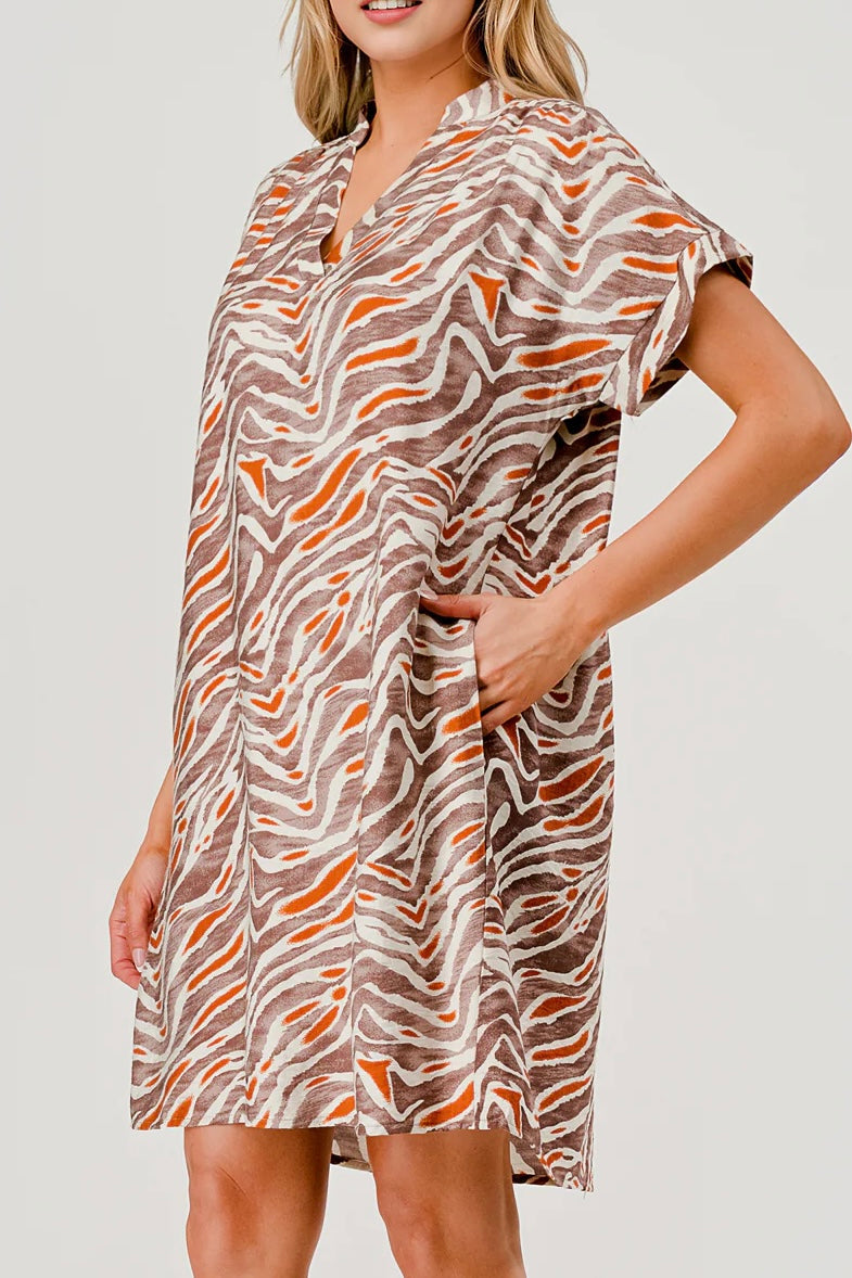 Pixi + Ivy Tori Tiger Print Dress