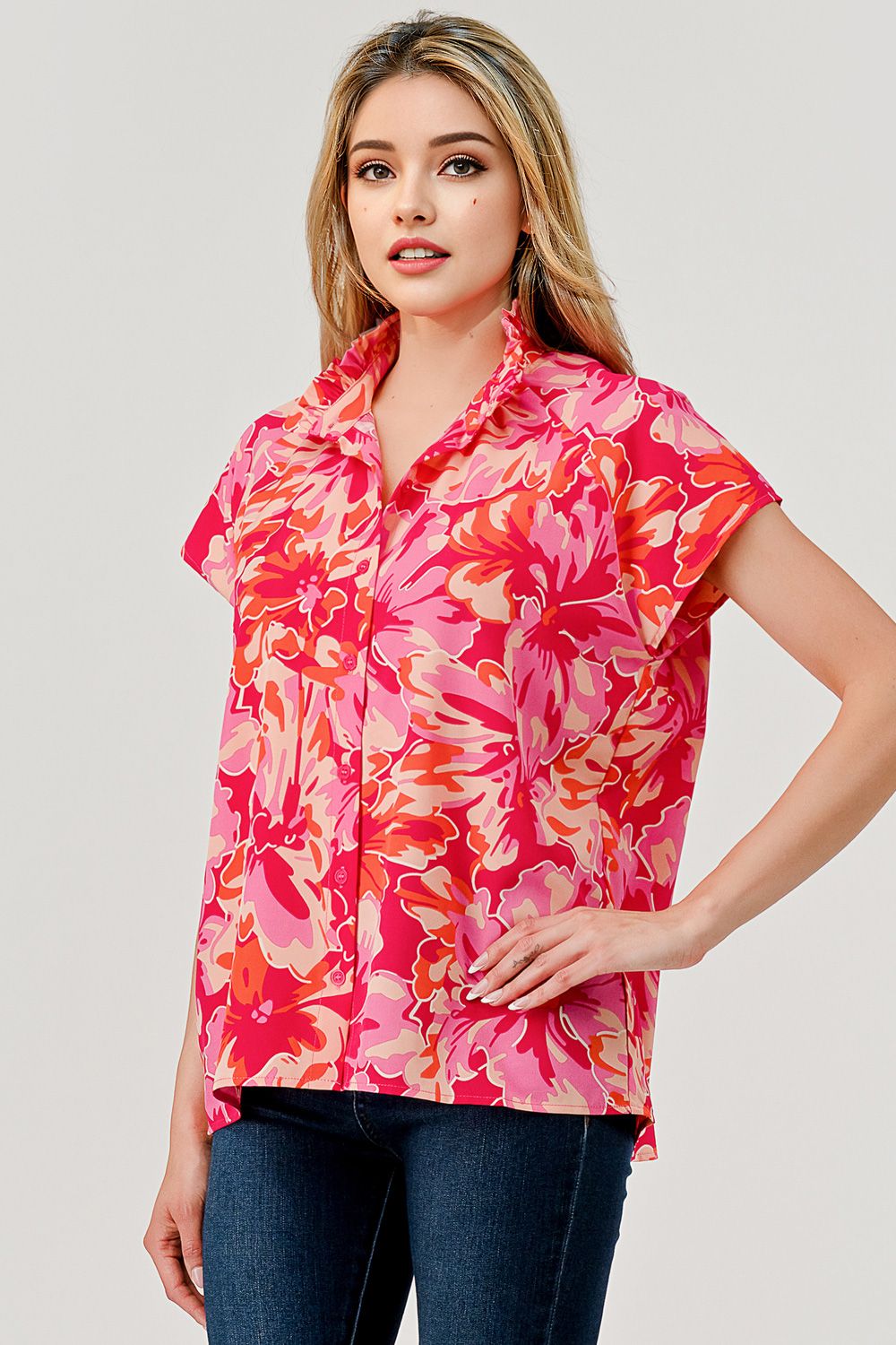 Pixi + Ivy Lola Button Down Blouse