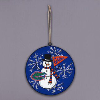 Magnolia Lane Florida Snowman Metal Ornament