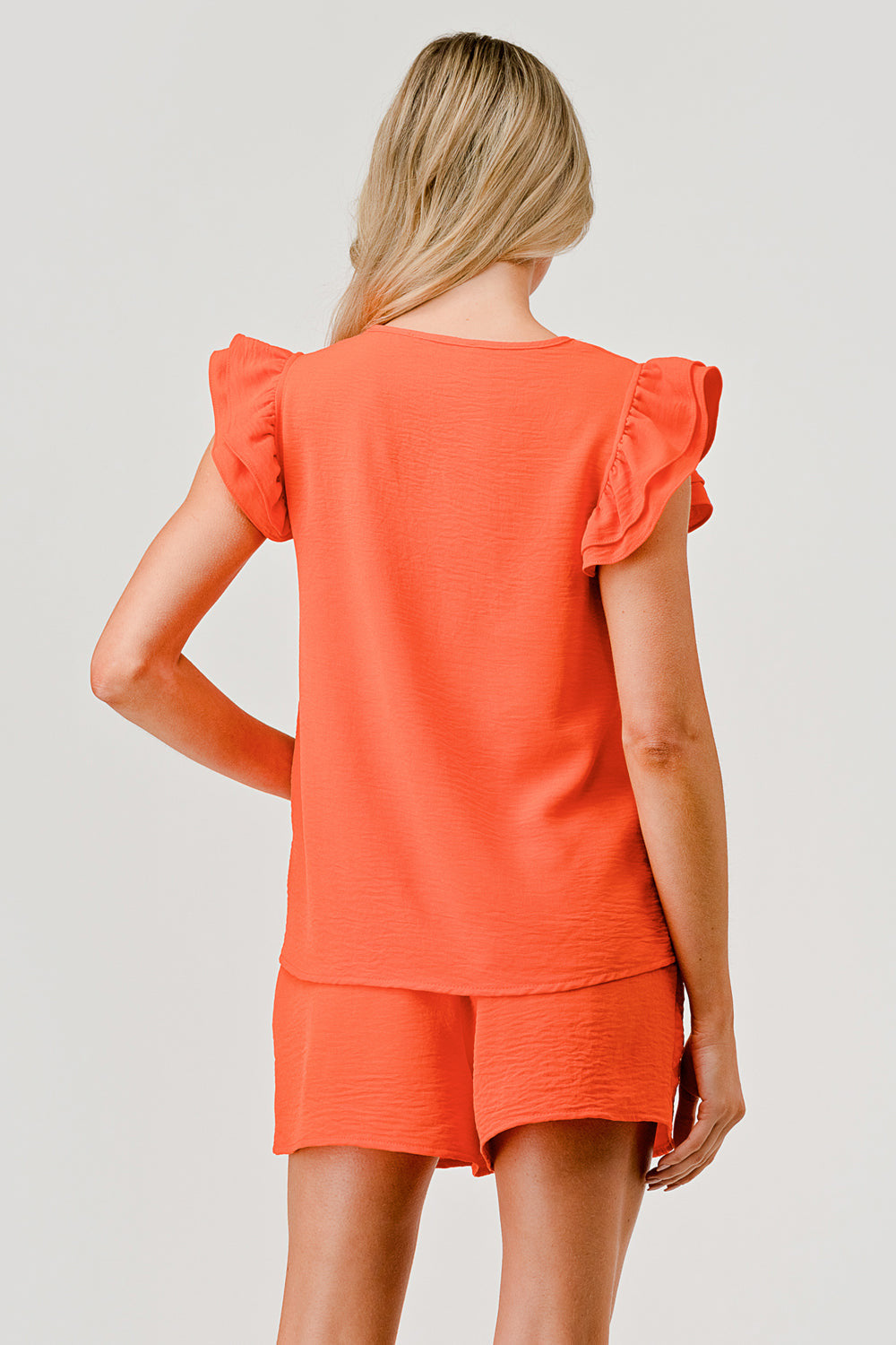 Pixi + Ivy Orange Katie Short/Shirt Set