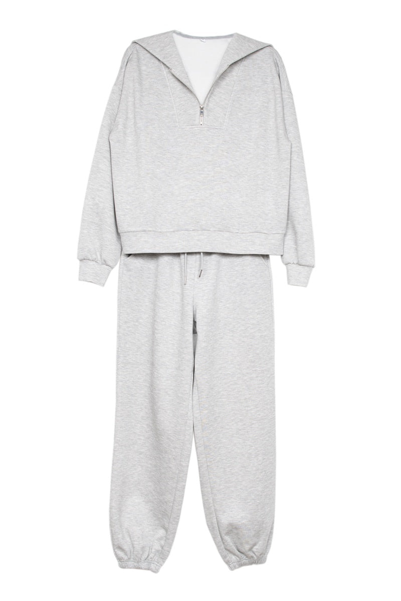 Katydid Gray Scuba Pants Set