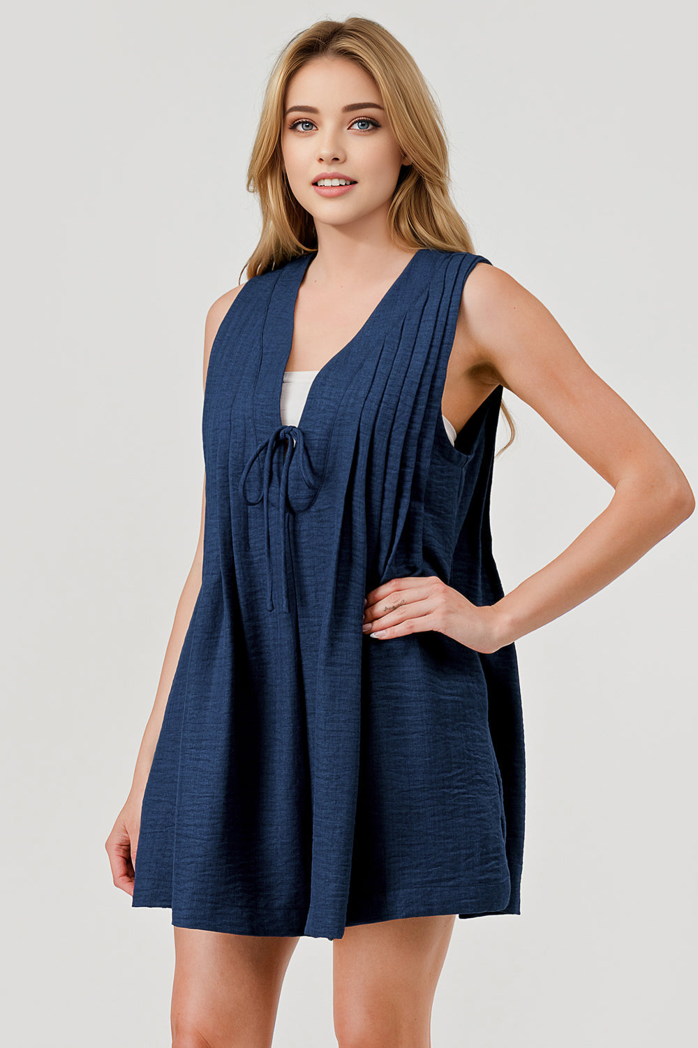 Pixi + Ivy Emmy Game Day Romper Navy