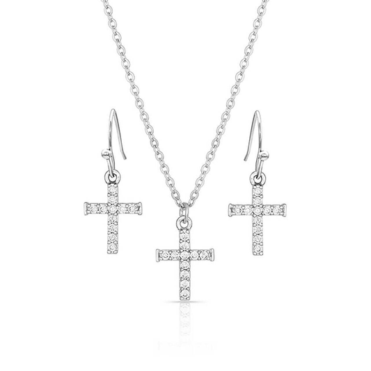 Montana Silversmith Unwavering Cross Jewelry Set