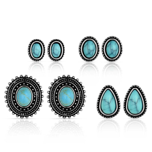 Montana Silversmith Turquoise Studs Earring Set