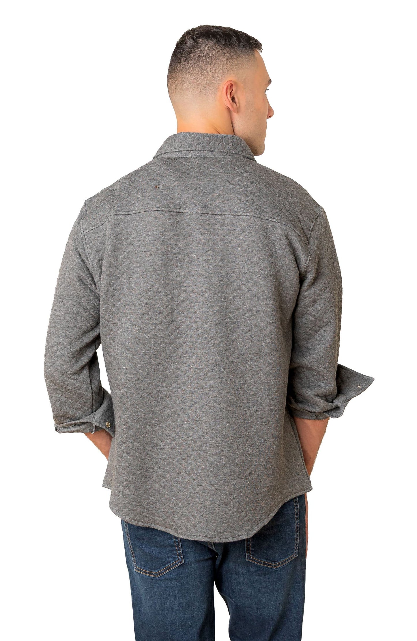 Hope & Henry Men’s Quilted Shirt Jacket