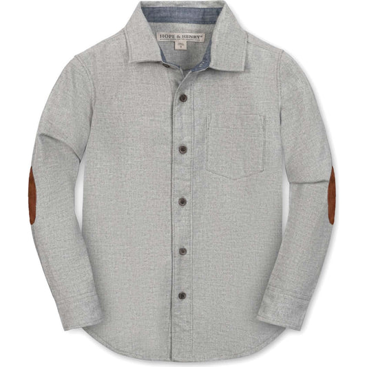 Hope & Henry Boy’s Organic Flannel Shirt with Elbow Patches
