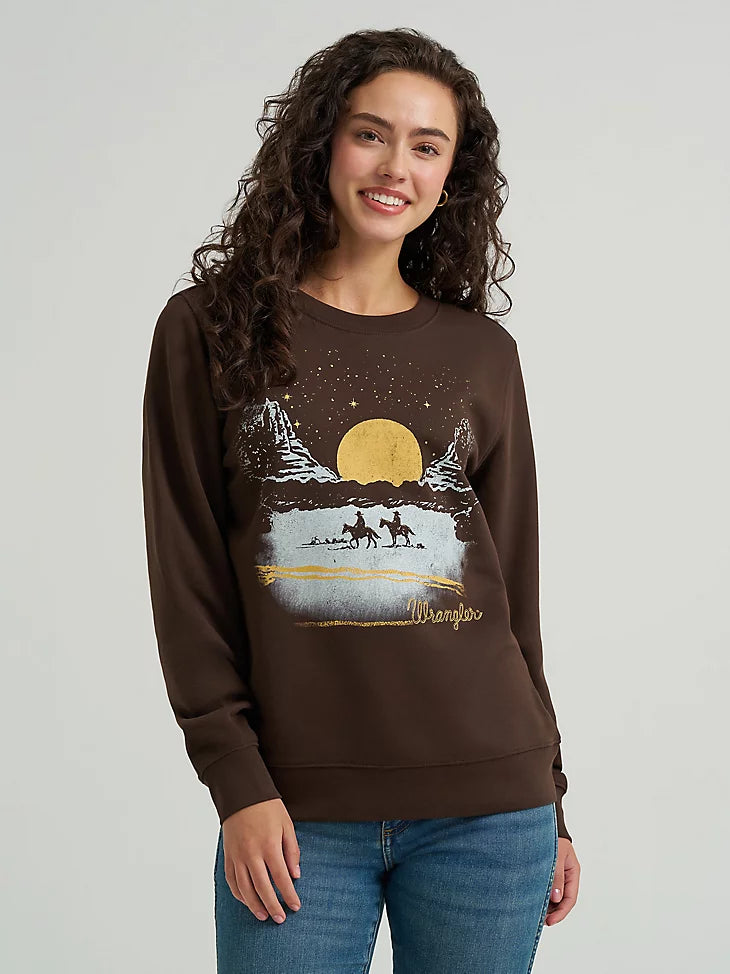 Wrangler Women’s Graphic Crew Sweatshirt
