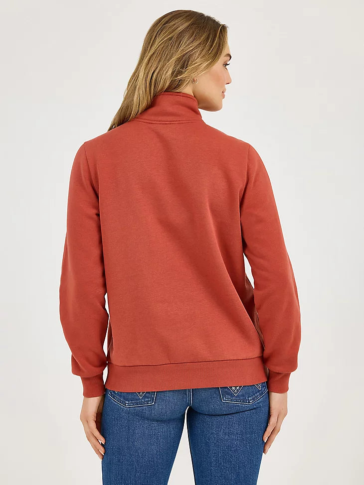 Wrangler Women’s Western Quarter Zip Sweatshirt