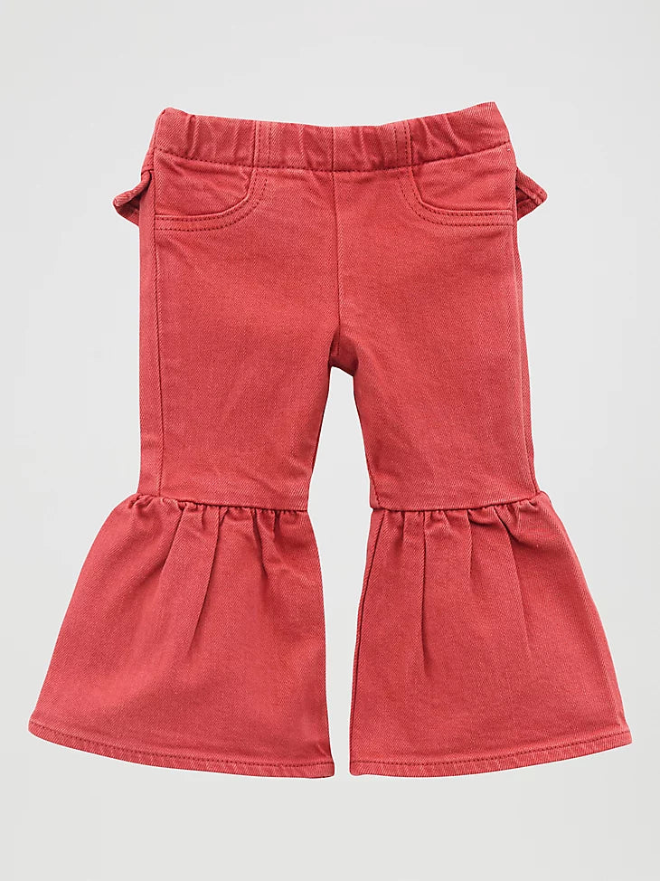 Wrangler Little Girl’s Vibrant Ruffle Leg Flare Jean