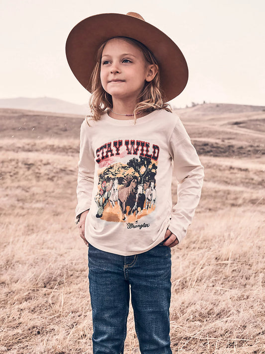 Wrangler Girl’s Long Sleeve Western Graphic Tee