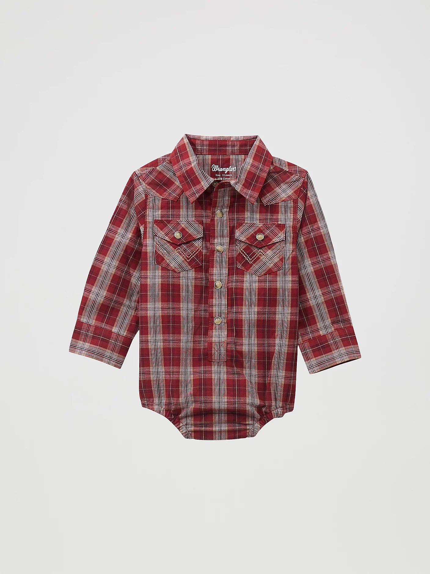 Wrangler Baby Boy’s Long Sleeve Western Snap BodySuit