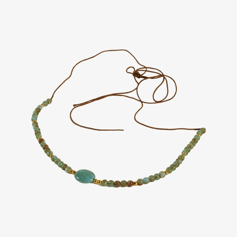 American Hat Makers Sun Stone| Twine Hat Band With Opal Stone