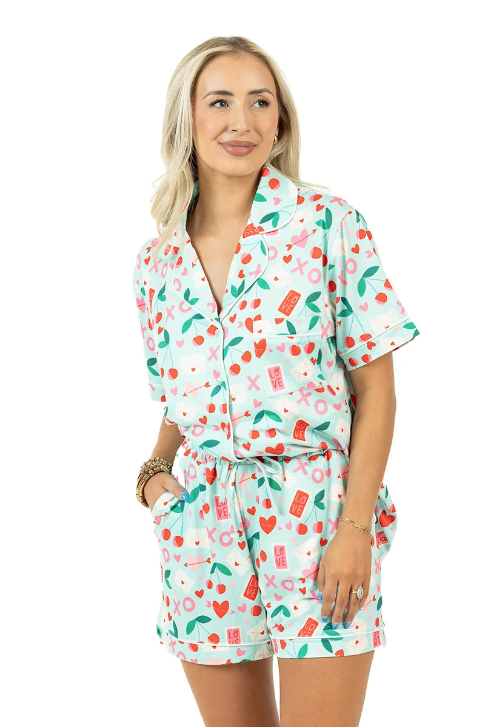 Katydid XO Cherries Valentine’s Day Pajamas