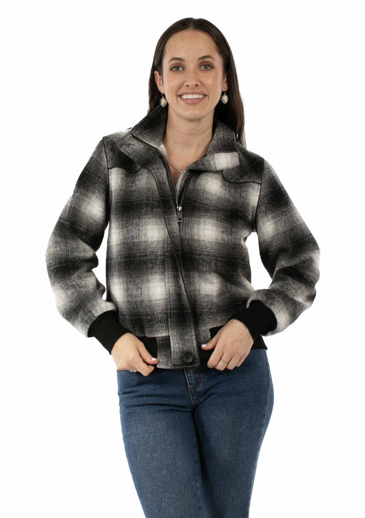 Scully Plaid Baseball Jacket