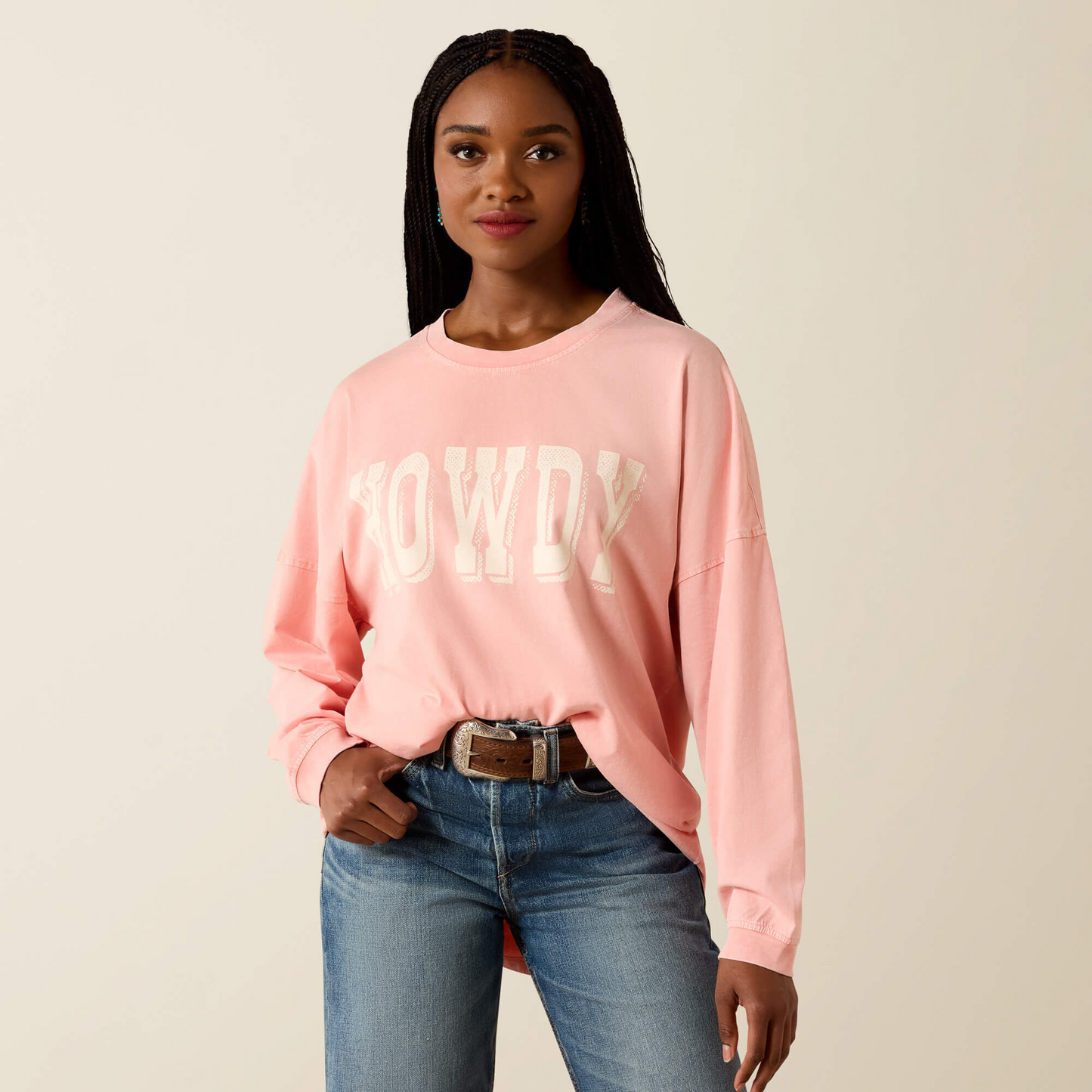 Ariat Women’s Canvas Oversized Long Sleeve T-Shirt