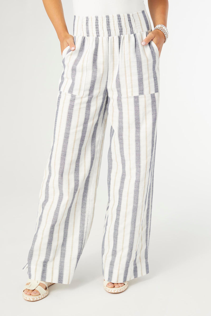 Coco+Carmen Vinca Wide Leg Striped Pants