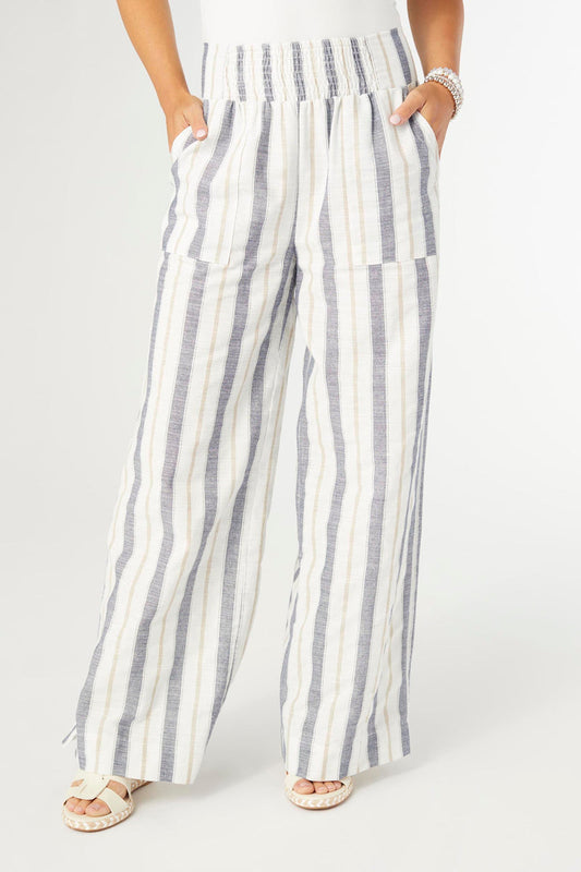 Coco+Carmen Vinca Wide Leg Striped Pants