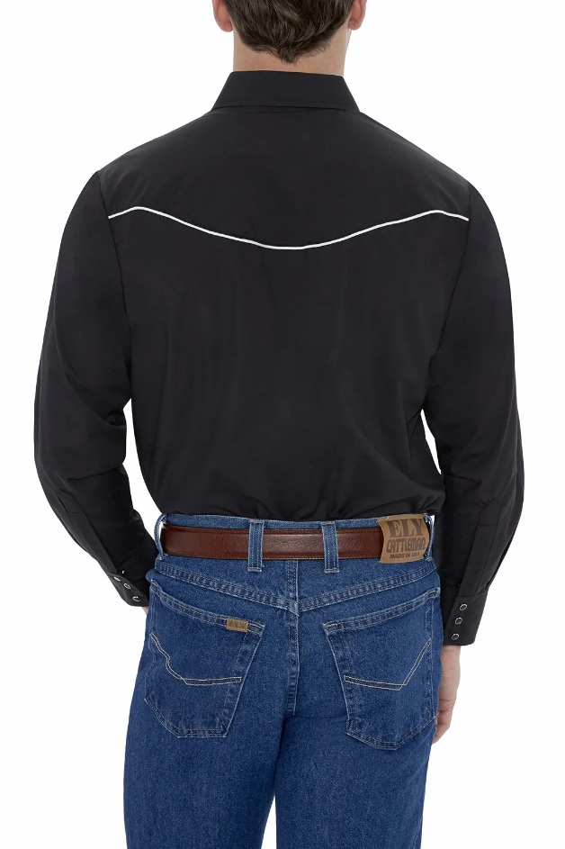 Ely Cattleman Fly Eagle Embroidered Snap Button Shirt