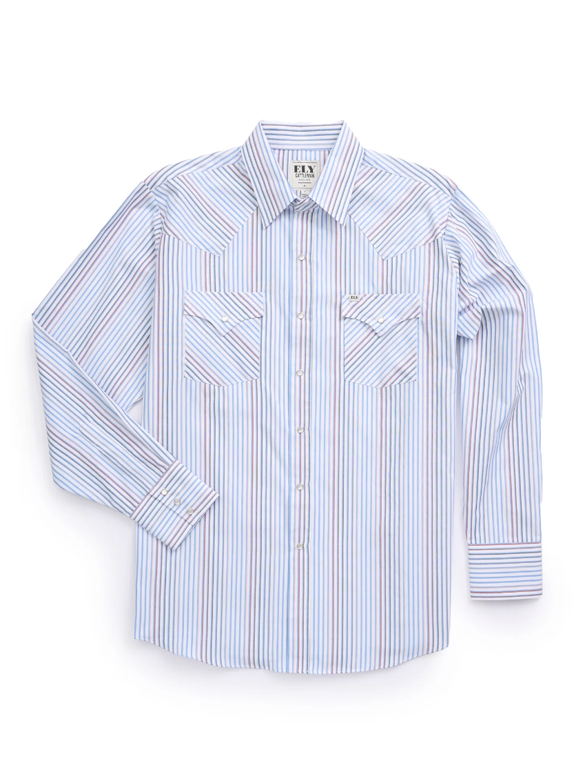 Ely Cattleman Long Sleeve Stripe Western Shirt