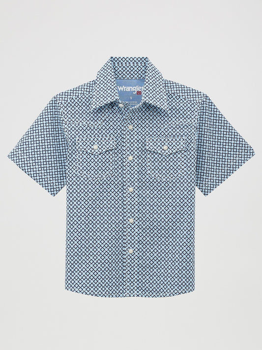 Wrangler Boy’s 20x Geometric Print Snap Shirt