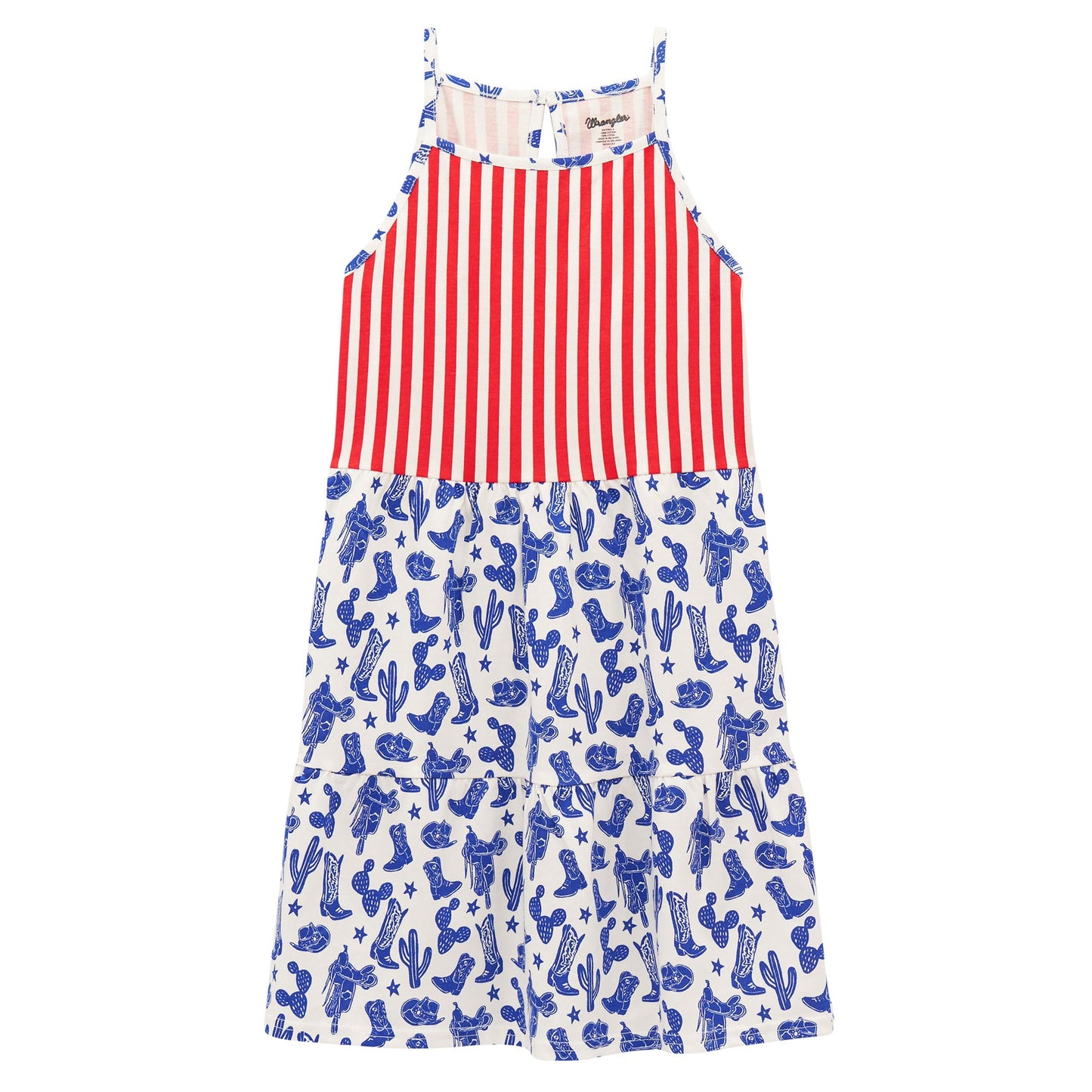 Wrangler Girl’s Red White and Blue Striped Dress