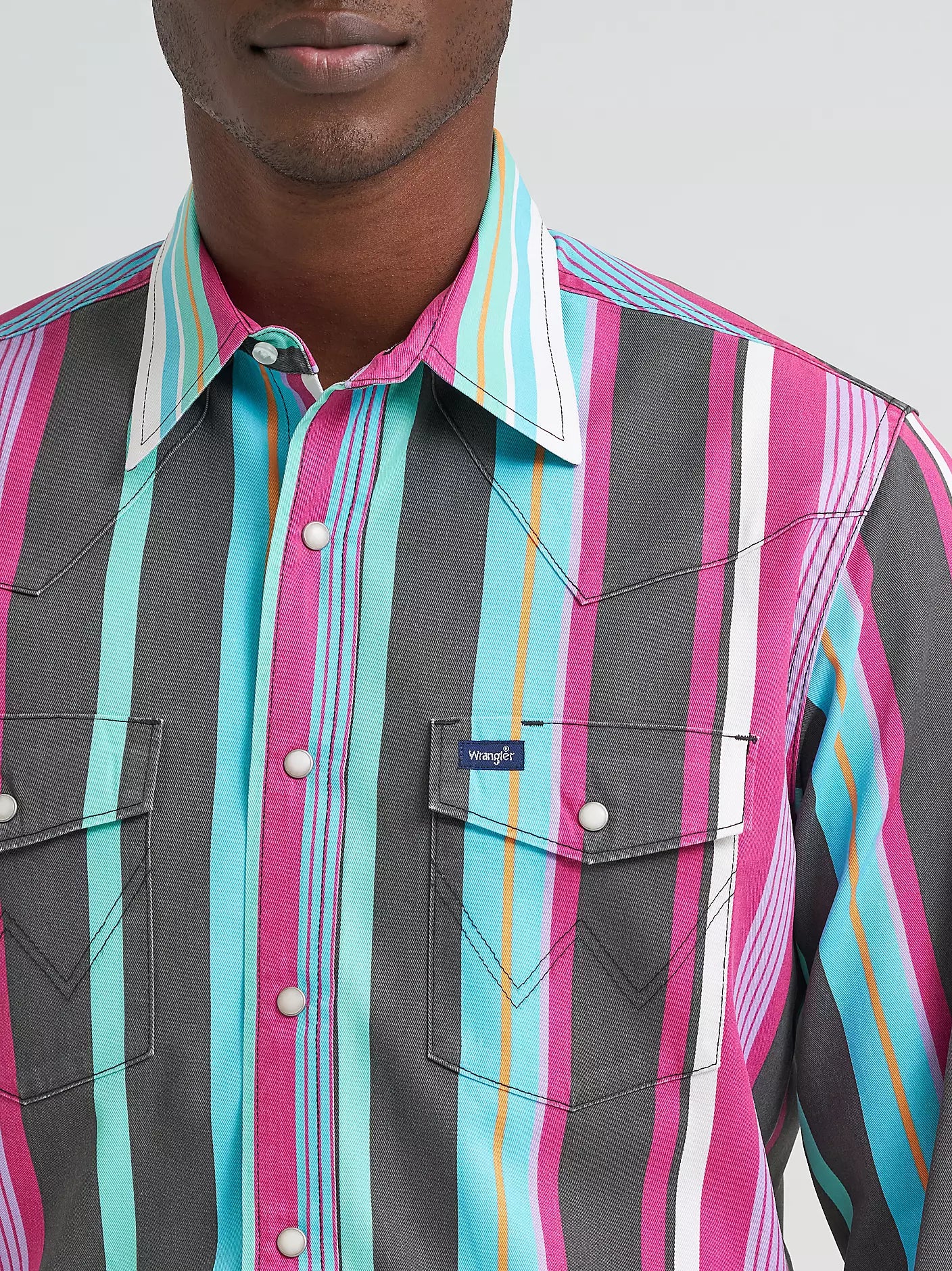 Wrangler Men’s Vintage-Inspired BrushPopper Snap Shirt