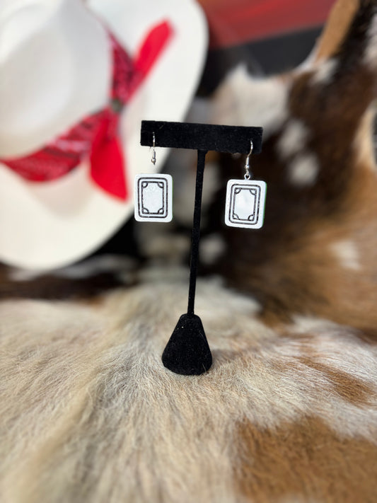 CC Mahjong Tile Earrings