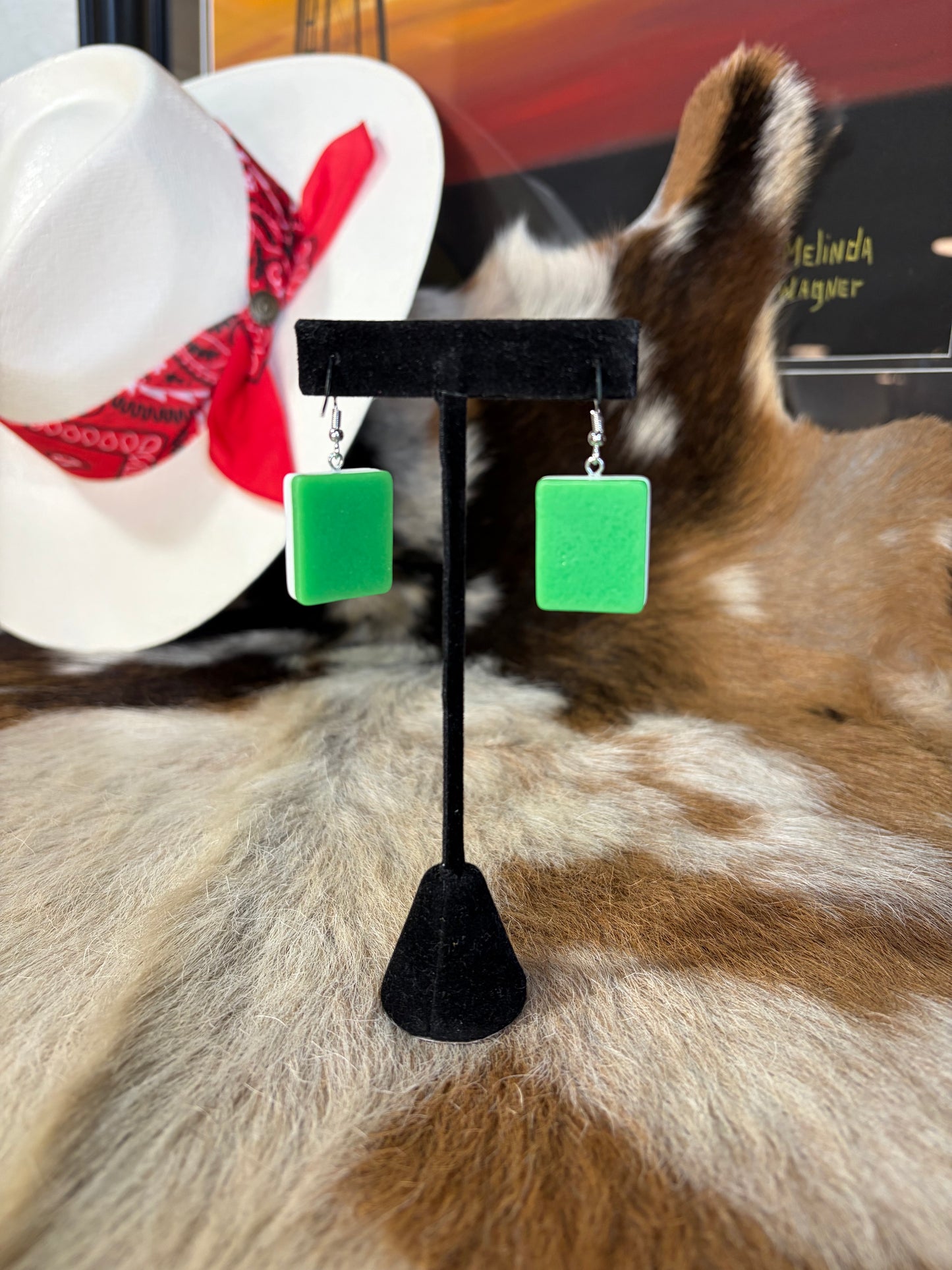 CC Mahjong Tile Earrings