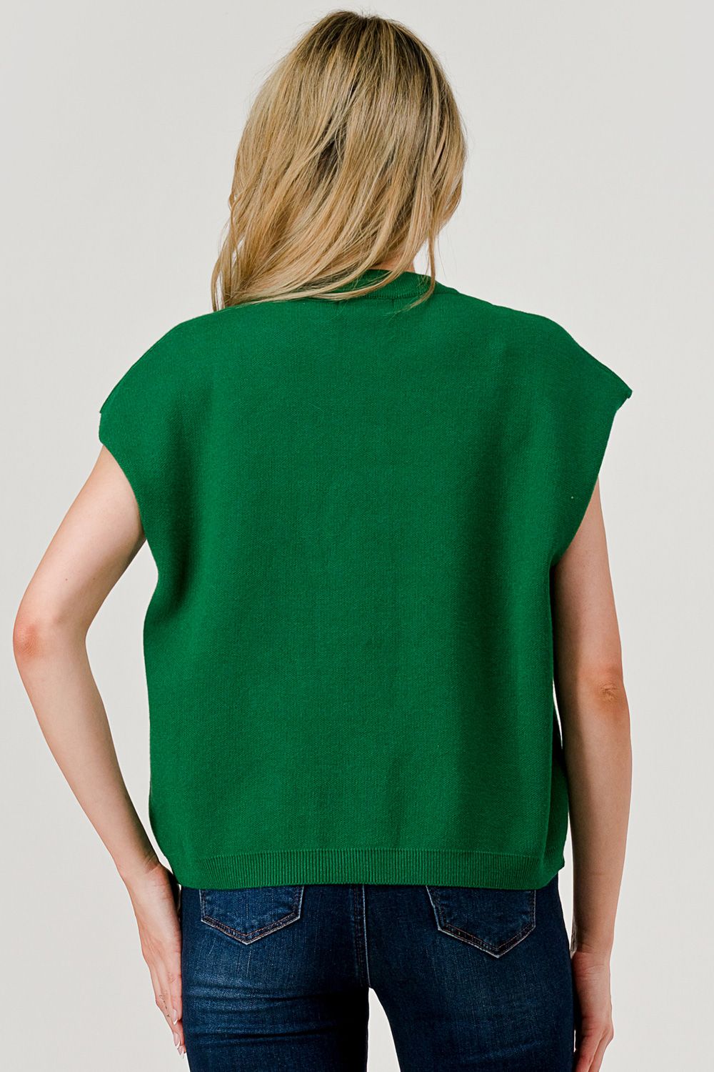 Pixi + Ivy Green Cardigan Vest