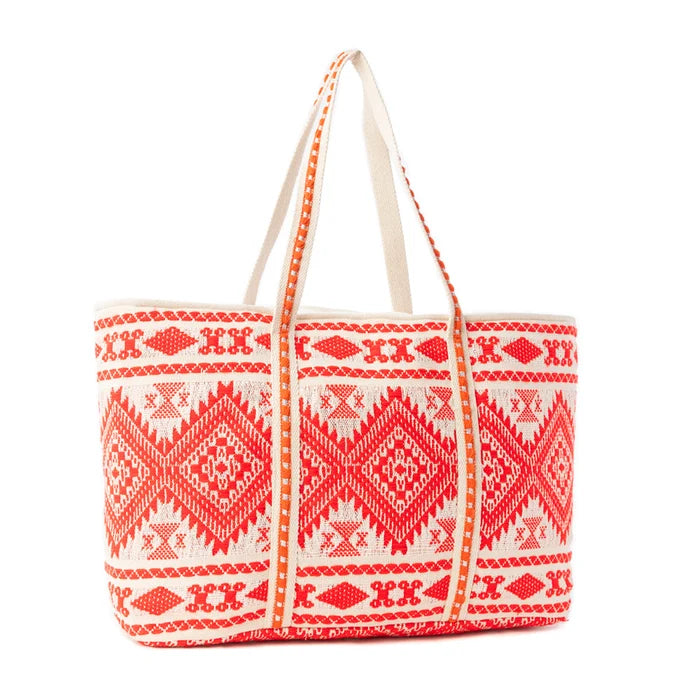 Myra Crimson Caravan Weekender Bag in Festival Red