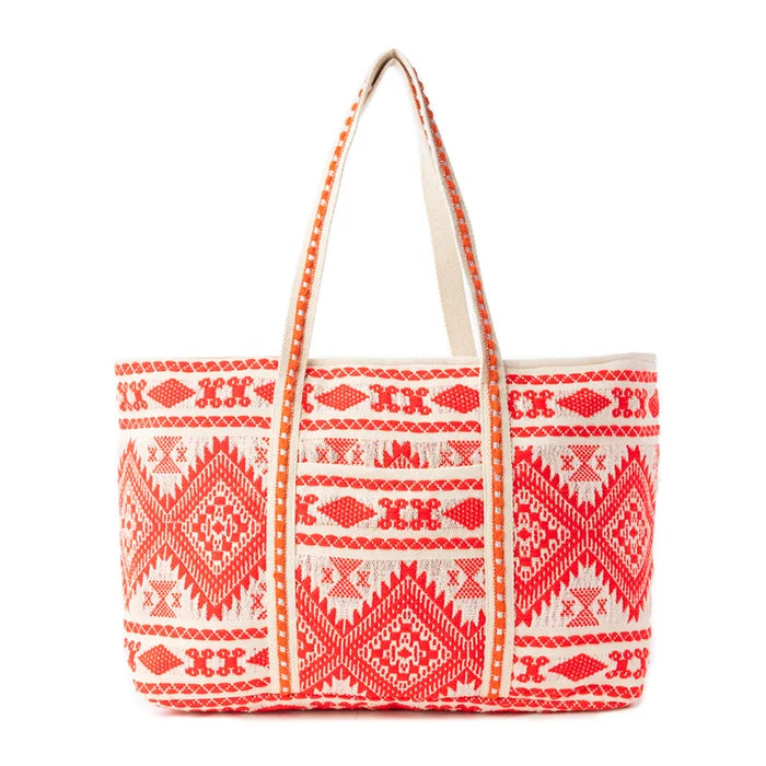Myra Crimson Caravan Weekender Bag in Festival Red