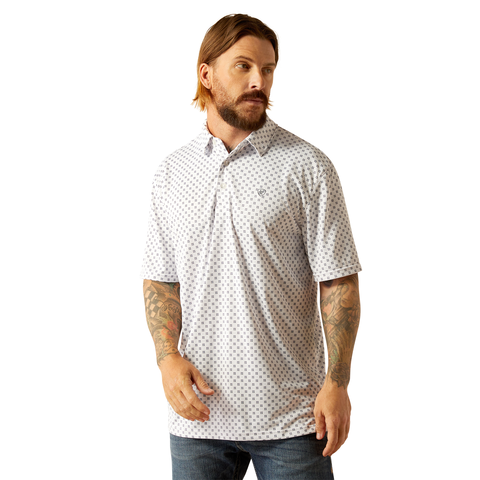 Ariat Mens All Over Print SS Polo