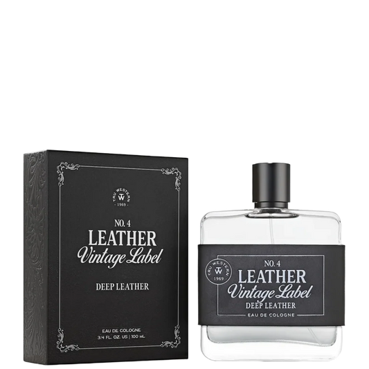 Tru Western NO. 4 LEATHER Vintage Label Deep Leather Men's Cologne
