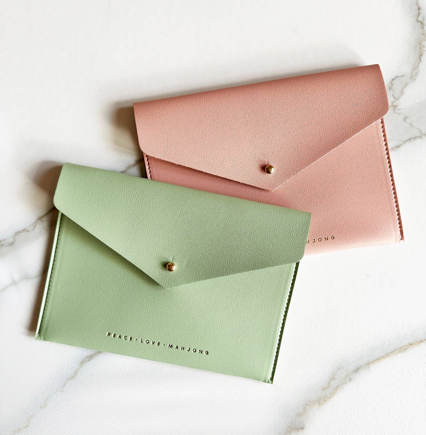 Peace Love Mahjong - Card Clutch