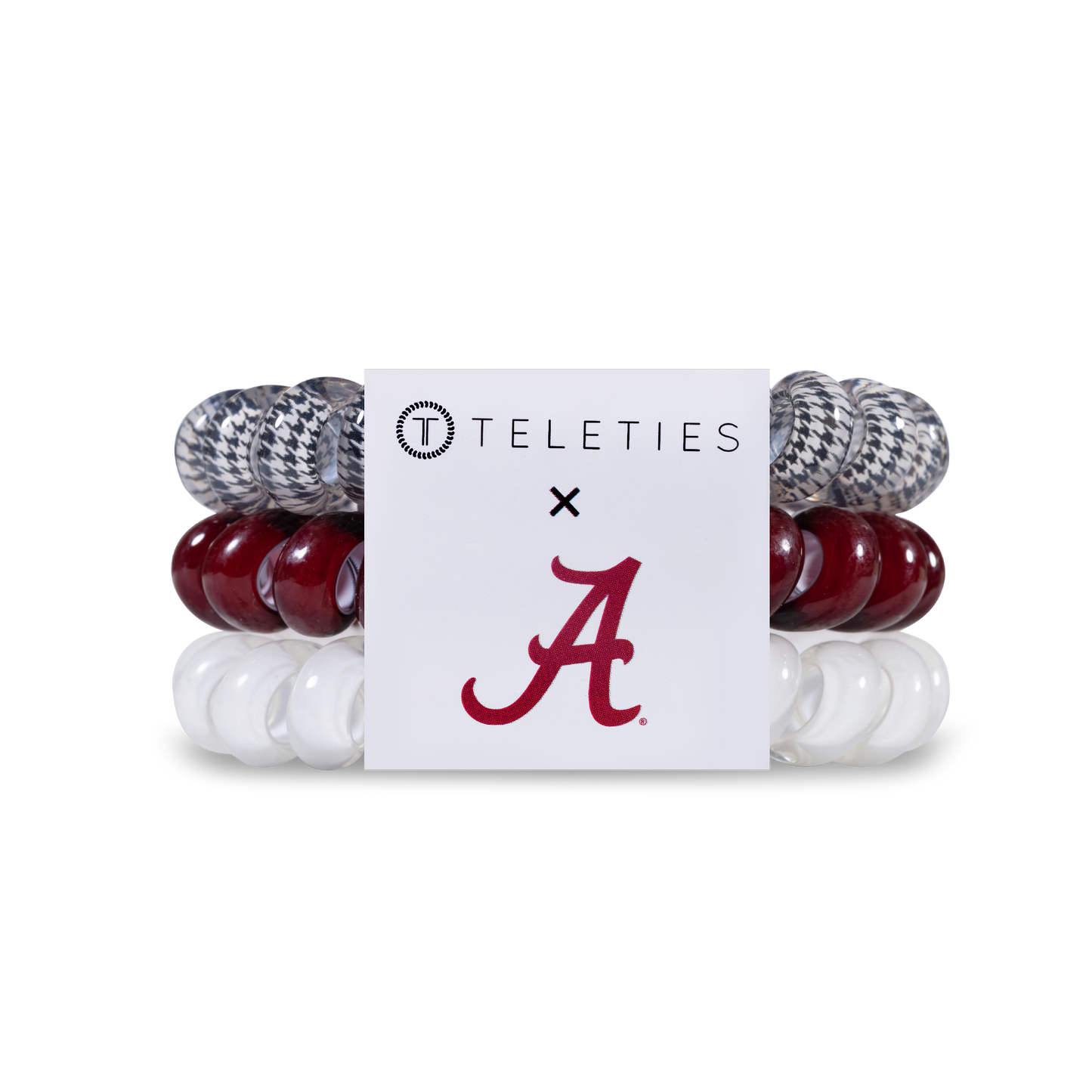 TELETIES - Spiral Hair Coils | Large | Univ. of Alabama Hair Ties