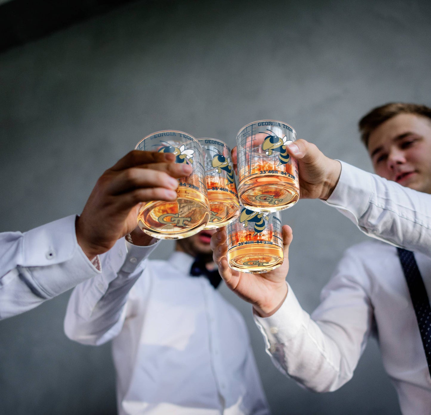 Greenline Goods - Georgia Tech Whiskey Glass Set (2 Low Ball Glasses)